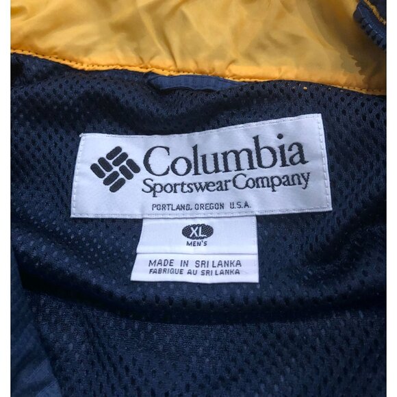 Columbia Sportswear Mens XL Blue & Yellow Hooded Jacket Full Zip - Picture 3 of 7